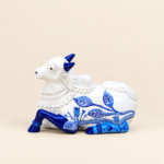 Blue-Decorated-Reclining-Nandi-Figurine-