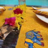 Hand Painted Dining Table Mat & Napkin set - Image 3