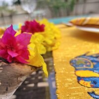 Hand Painted Dining Table Mat & Napkin set - Image 4