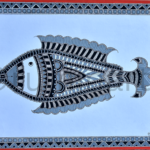 Black and White Fish-II, Size : 11x14 Inch