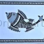 Black and White Fish-I,  Size:11x14 Inch