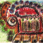 Trumpet Elephant, Size-8×11 Inch