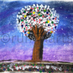 Moonlight tree, Size-11×14 Inch