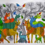 Colorful Dears, Size-24x18 Inch