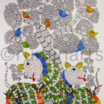 Dear & Tiger jungle show, Size-24x18 Inch