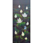 Lotus and Bird, Size-18x48 Inch