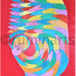 Joy of colors peacock, Size-50x29 Inch