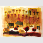 Village Sunset, Size-8x11 Inch