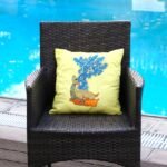 Hand Painted Deer Yellow Cushion Cover