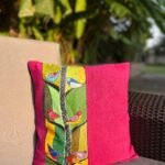 Hand Painted Birds Majenta Cushion Cover