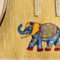 Hand Painted Dining Table yellow Mat & Napkin set - Image 4