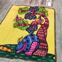 Hand Painted Dining Table blue Mat & Napkin set - Image 3