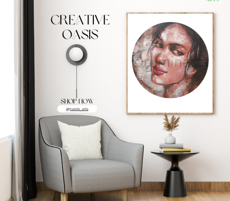 Modern Aesthetic Minimal Living Room Wall Art Poster Frame Mockup Instagram Post