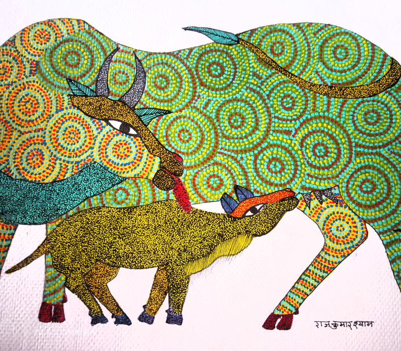 NS04 gond painting size 12inch ×15inch