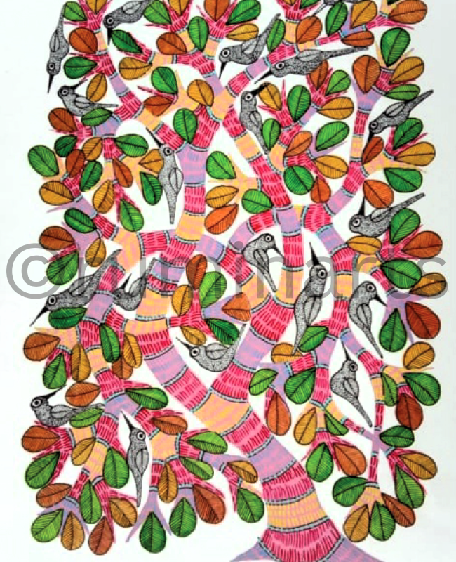 NS09 gond painting size 24 inch×18inch