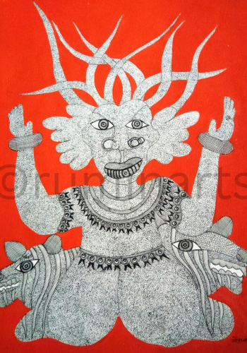 NS20 gond painting size 24 inch×18inch