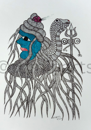 NS26 gond painting size 24 inch×18inch