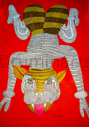 NS29 gond painting size 24 inch×18inch