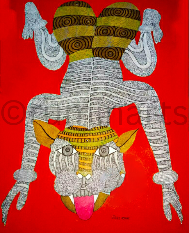 NS29 gond painting size 24 inch×18inch