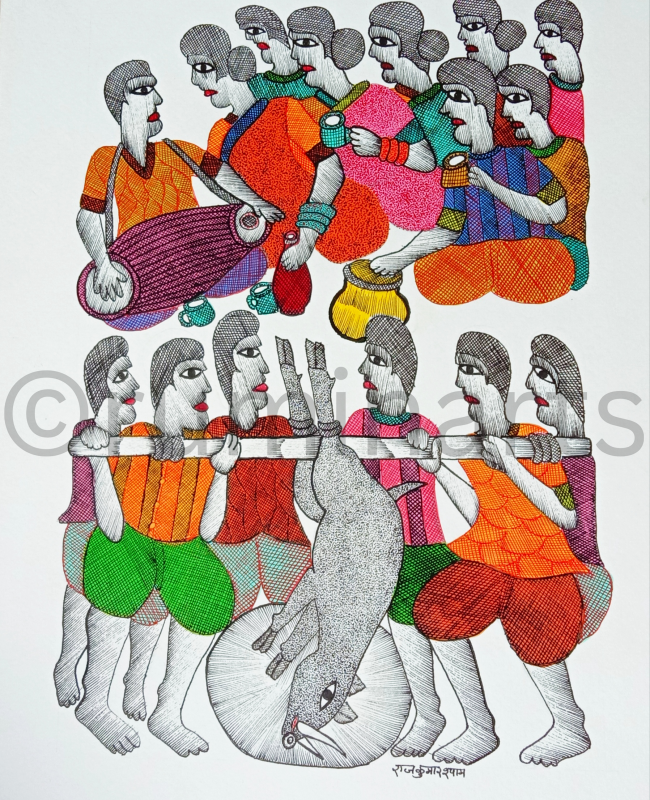 NS35 gond painting size 24 inch×18inch
